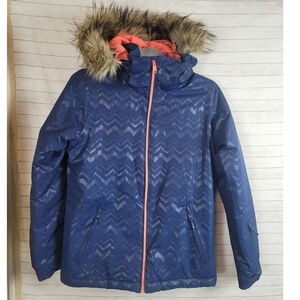 Roxy “American Pie” Girls Ski/Snow Navy & Coral Jacket, sz 14/XL